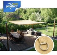 sunprotect 83216 Professional Sonnensegel, 3,5 x 4,5 m, Rechteck, wind- &