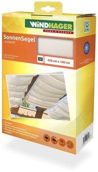 Windhager Sonnenschutz-Segel 270 x 140 cm uniweiß