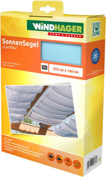 Windhager Sonnenschutz-Segel 270 x 140 cm cyanblau