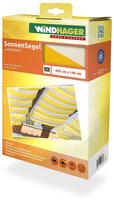 Windhager Sonnensegel f&uuml;r Seilspannmarkise, inklusive Laufhaken, 4,2x1,4 m