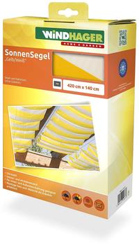 Windhager Seilspann-Markise 420 x 140 cm gelb-weiß