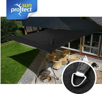 sunprotect 83441 Professional Sonnensegel, 5 x 5 m, Quadrat, wind- &