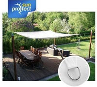 sunprotect 83235 Professional Sonnensegel, 3,5 x 4,5 m, Rechteck, wind- &