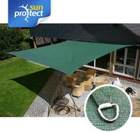 sunprotect 83211 Professional Sonnensegel, 5 x 5 m, Quadrat, wind- &