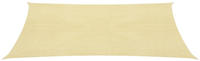 vidaXL Sonnensegel HDPE Rechteckig 4x6 m Beige