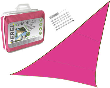 Perel Tools Perel Sonnensegel mit Stangen 360 cm pink