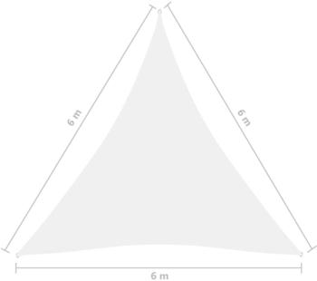 vidaXL Sonnensegel Oxford-gewebe Dreieckig 6x6x6m wei&szlig;