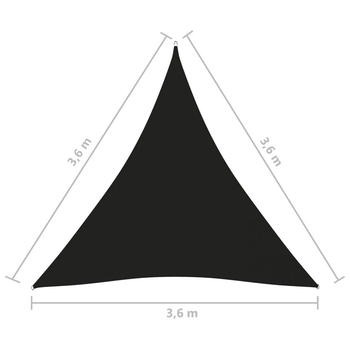 vidaXL Sonnensegel Oxford-gewebe Dreieckig 3,6x3,6x3,6m schwarz