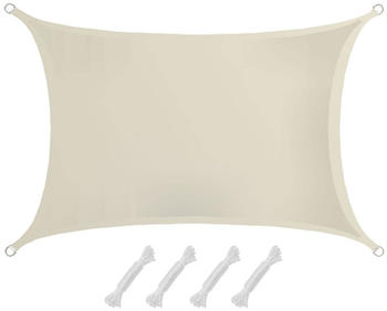 Amanka UPF50+ UV Sonnensegel 2x3 Polyester Rechteck Beige