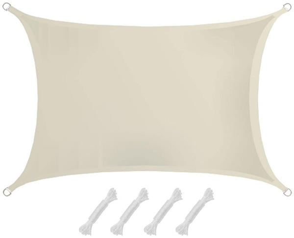 Amanka UPF50+ UV Sonnensegel 2x3 Polyester Rechteck Beige