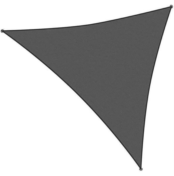 KUAW Dreieckiges Sonnensegel 3.8x3.8x3.8m – Wasserdicht, Reißfest & Windbeständig Für Garten, Terrasse, Balkon (Schwarz)