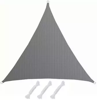 Amanka UV Sonnensegel 6x6x6m HDPE Dreieck Grau
