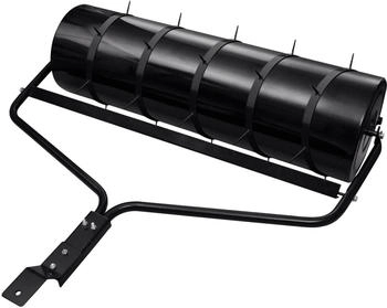 vidaXL Rasenwalze mit Rasenlüfter Ø 30 x 90 cm 63 Liter schwarz (3308005)