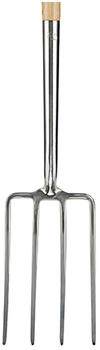 Kent & Stowe Spatengabel - Garten-Forke zum Umgraben aus Edelstahl für große Bodenflächen Heugabel mit Stiel aus Eschenholz Länge: 110 cm (732592)
