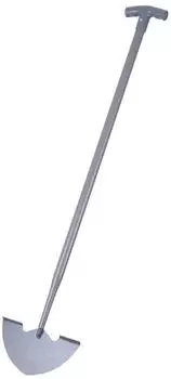 Relaxdays Rasenkantenstecher Stahl/Kunststoff mit Stiel, 99,5x22cm, Silber