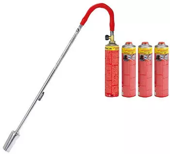 Rothenberger Turbo Plus Breitstrahlbrenner Piezo-Z&uuml;ndung inkl. 4x Multigas 600ml (1500005297)