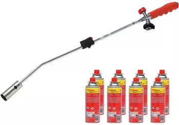 Rothenberger RS 220 Unkrautbrenner mit Piezoz&uuml;ndung, inkl. 8x RoButan 220gr (1500004153)