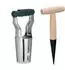 Relaxdays Blumenzwiebelpflanzer 2er-Set, Metall & Holz (10048457)
