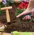 Relaxdays Blumenzwiebelpflanzer 2er-Set, Metall & Holz (10048457)