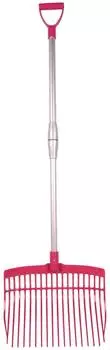 Holland Animal Care Dunggabel KS Pink mit Aluminium-Teleskopstiel (MEST0005GP)