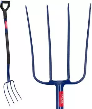 Kadax Heugabel 4-zinkig mit D-Griff, Metall, 130cm (K2531)