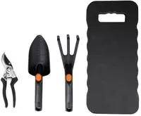 Black & Decker 4tlg. Set: Gartenwerkzeug in Schwarz