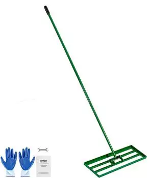VEVOR Rasen-Nivellierrechen 758x254mm, Stahlstiel 198cm (LJY9001)