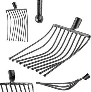 Kadax Grabgabel ohne Stiel, 10 Zinken, Stahl (K10133)