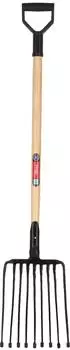 Kadax Kartoffelgabel aus Stahl, D-Griff, 9 Zähne, 129cm (K2739)