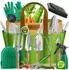 Kesser Gartenwerkzeug-Set 10-teilig, Holzgriffe, mit Tasche