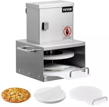 VEVOR Elektrische Pizzateigpresse 15,24cm Kommerzielle Teigrolle Brotpresse
