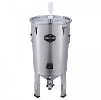 Brew Monk Edelstahl Gärbehälter 30L, Ausgestattet mit konischem Boden