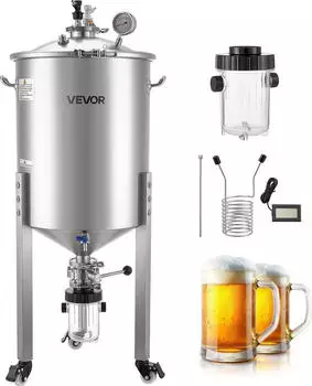 VEVOR Konischer G&auml;rbeh&auml;lter Edelstahl 60 F60S02