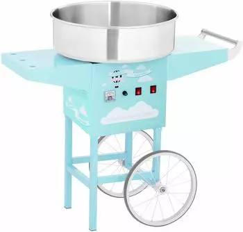 Royal Catering Zuckerwattemaschine mit Wagen türkis RCZC-1200-BW