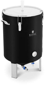 Royal Catering Fermenter Edelstahl Fermentierkessel Gärkessel mit Isoliermantel 60 l 0 - 40 °c - Weiß