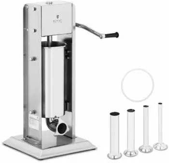 Royal Catering Wurstfüller vertikal Wurstfüllmaschine Wurstspritze Wurstpresse Edelstahl 5 l - Blau