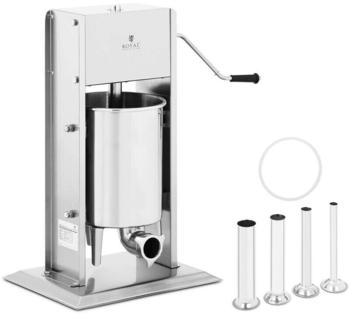 Royal Catering Wurstfüller vertikal Wurstfüllmaschine Wurstspritze Wurstpresse Edelstahl 10 l - Grau