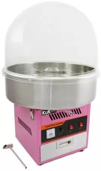 MonsterShop Zuckerwatte-Maschine Zuckerwatte Maker inklusive Schutzabdeckung Schutzhaube und Schubfach Dome Zuckerwatteherstellung Maße 51cm x 83cm x 51cm - Pink