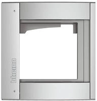 Bticino - Abdeckrahmen + Modultr&auml;ger 1 Modul, T&uuml;rstation Sfera Aluminium 350211