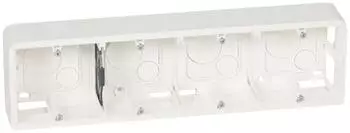 Legrand Mosaic Aufputz-Gehäuse 4x2-modulig horizontal weiß (080284)