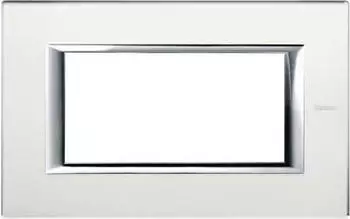 Bticino AXOLUTE Abdeckrahmen 4 Module, Glas Spiegelnd (HA4804VSA)