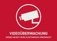 Abus - Au1321 Warnaufkleber Video&uuml;berwachung Sprachen Deutsch (b X H) 74 Mm X 52.5