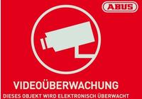 Abus - Au1421 Warnaufkleber Video&uuml;berwachung Mit Logo 74x52,5 Mm