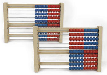 TimeTEX Rechenrahmen für 100-er Zahlenraum rot/blau, 5-er Schritt rot/blau Wechsel bei 51 in blau/rot (93921)