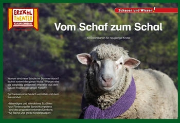 Hase und Igel Vom Schaf zum Schal / Kamishibai Bildkarten 10 Fotobildkarten für das Erzäh 6156