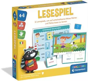 Clementoni Spiel Education, Lese-Spiel, Lernspiel, Made in Europe