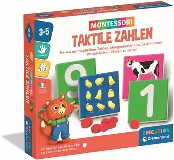 Clementoni Spiel Education, Taktile Zahlen (Montessori), Lernspiel, Made in Europe