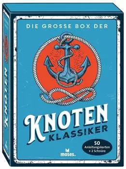 moses. Verlag Die gro&szlig;e Box der Knoten-Klassiker, &Uuml;bungsset mit 50 Anleitungen & 2 Schn&uuml;ren (4035)