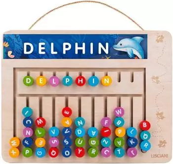 Lisciani Montessori Schafft Wörter Buchstaben Lernspiel Holz, ab 3 Jahren (DE110179)
