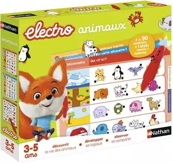 Nathan Electro Animaux Elektronisches Lernspiel Tiere, ab 3 Jahren (31617)